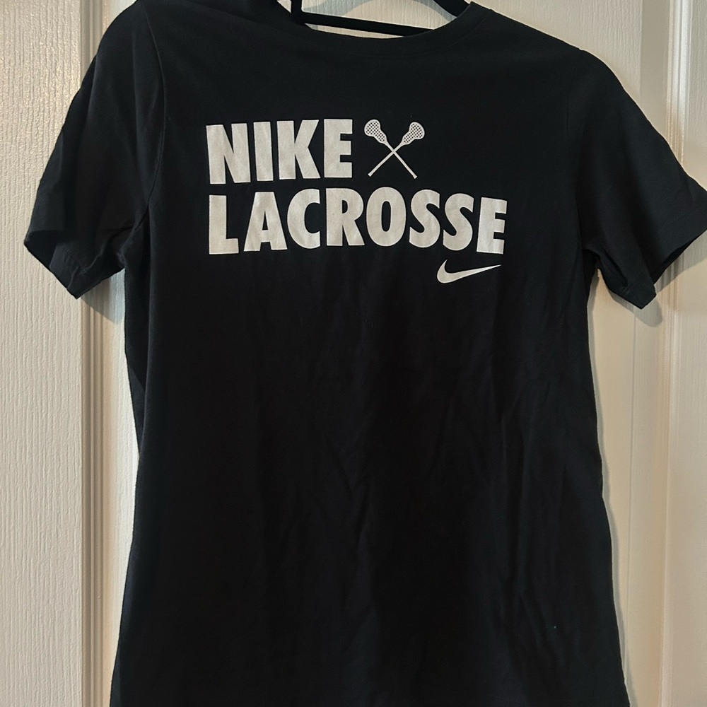 Lacrosse Nike Black T-Shirt with White Details